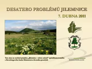 desatero probl m jilemnice