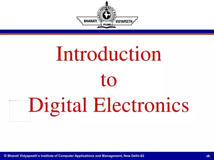 introduction to digital electronics