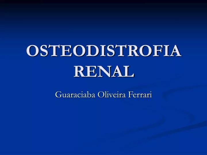 osteodistrofia renal