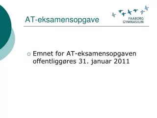 at eksamensopgave