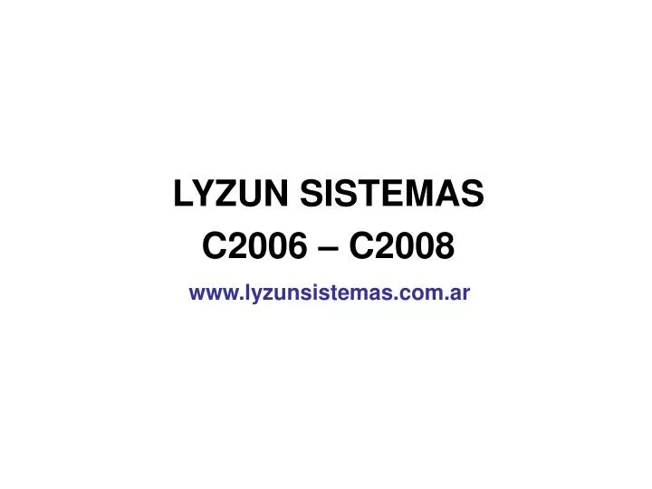 lyzun sistemas c2006 c2008