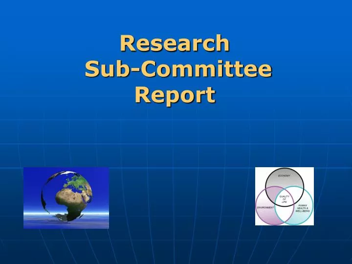 research sub committee report