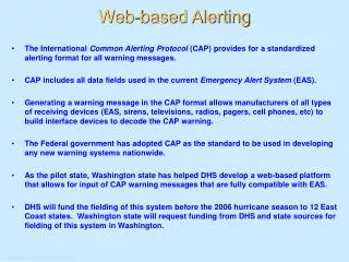 Web-based Alerting