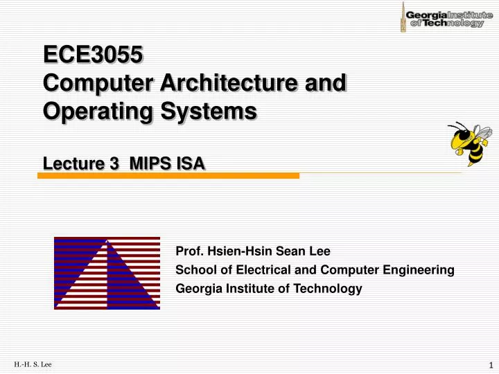 ece3055 computer architecture and operating systems lecture 3 mips isa