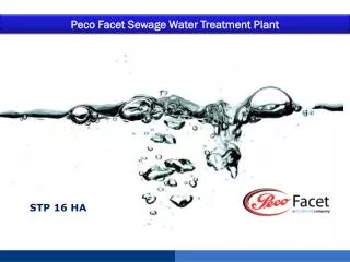 Peco Facet Sewage Water Treatment Plant
