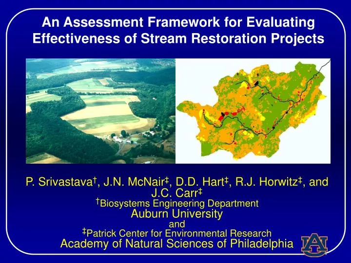 an assessment framework for evaluating effectiveness of stream restoration projects