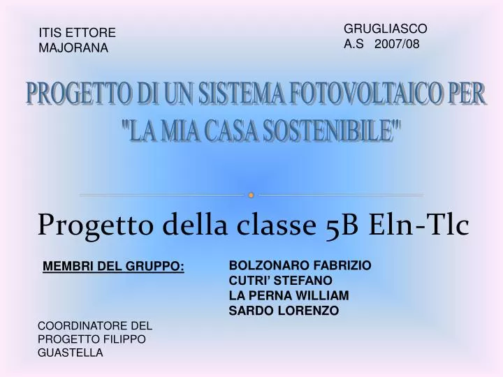 progetto della classe 5b eln tlc