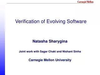 Verification of Evolving Software