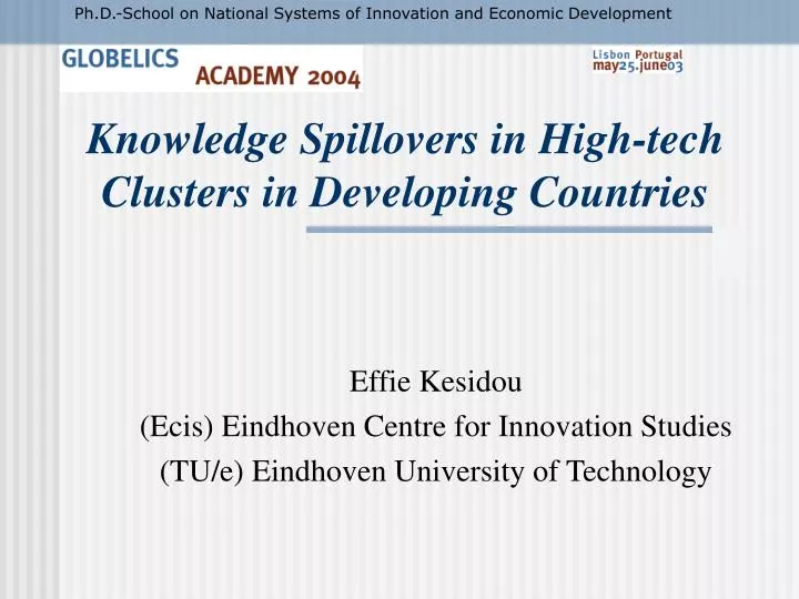 knowledge spillovers in high tech clusters in developing countries