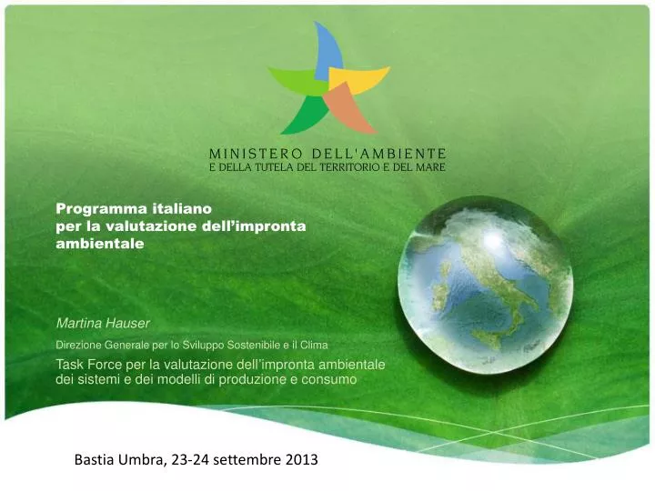 programma italiano per la valutazione dell impronta ambientale