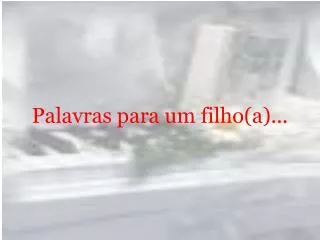 palavras para um filho a