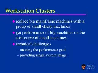Workstation Clusters