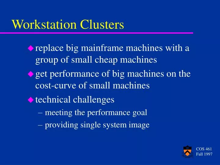 workstation clusters