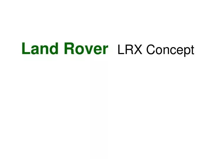 land rover lrx concept
