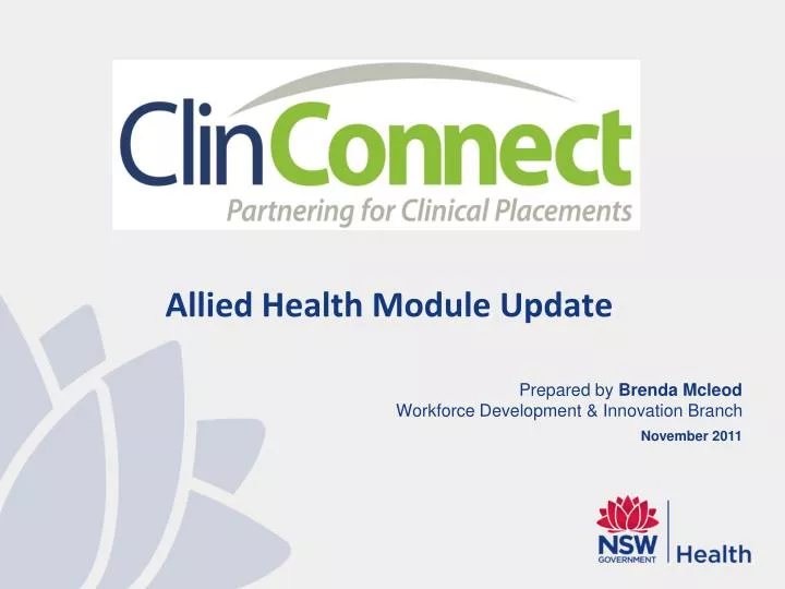 allied health module update