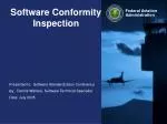 Software Conformity Inspection - slide 1