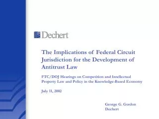 The Implications of Federal Circuit Jurisdiction for the Development of Antitrust Law