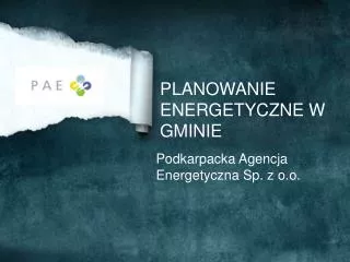 planowanie energetyczne w gminie
