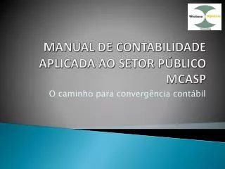 manual de contabilidade aplicada ao setor p blico mcasp