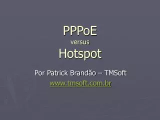 pppoe versus hotspot
