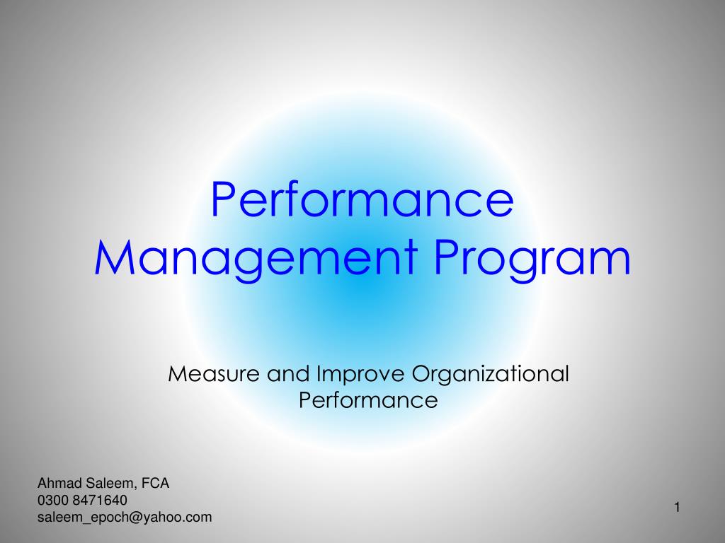 PPT - Performance Management Program PowerPoint Presentation, free ...