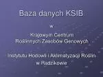 Baza danych KSIB - slide 1