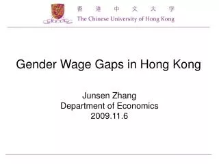 Gender Wage Gaps in Hong Kong