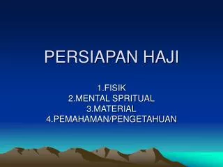 persiapan haji