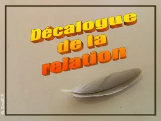 Décalogue de la relation