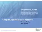 Comparative Effectiveness Research - slide 1