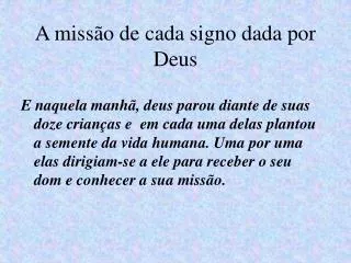 a miss o de cada signo dada por deus