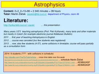 Astrophysics