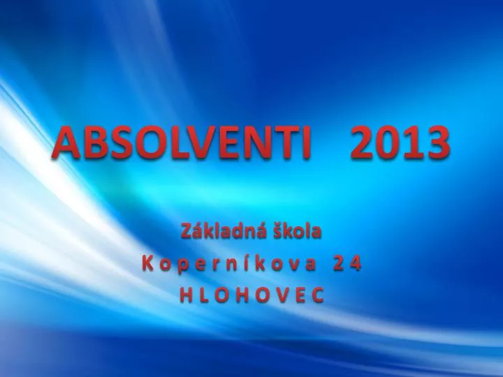 absolventi 2013