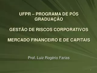 PPT - Mercado Financeiro E De Capitais PowerPoint Presentation, Free ...