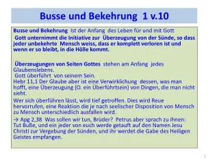 busse und bekehrung 1 v 10