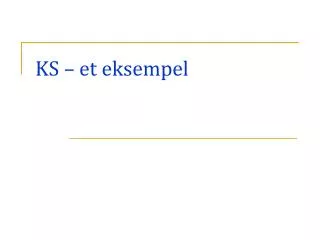 ks et eksempel
