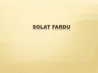 solat fardu