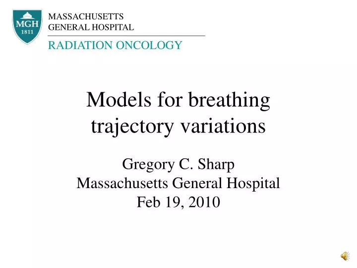 models for breathing trajectory variations