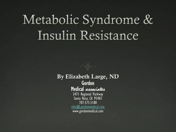 metabolic syndrome insulin resistance
