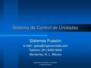 sistema de control de unidades
