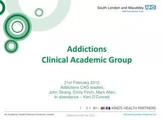 Addictions Clinical Academic Group
