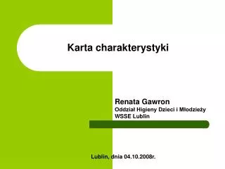 karta charakterystyki