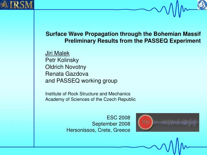 surface wave propagation through the bohemian massif preliminary results from the passeq experiment