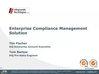 Enterprise Compliance Management Solution