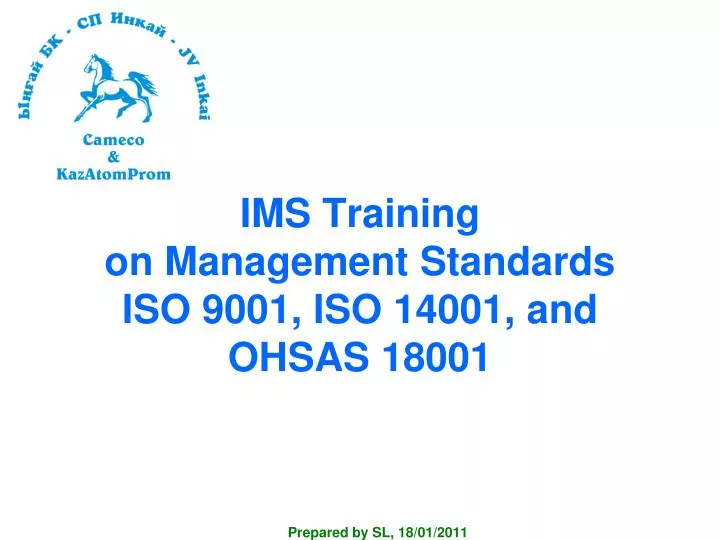 ims training on management standards iso 9001 iso 14001 and ohsas 18001