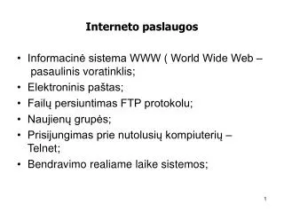 interneto paslaugos