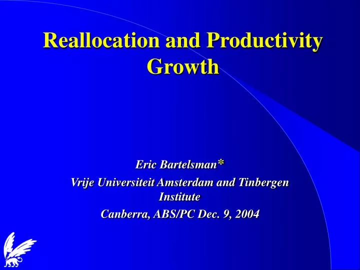 reallocation and productivity growth