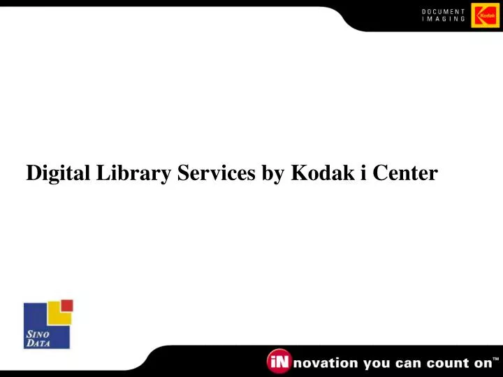 digital library services by kodak i center