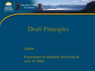 Draft Principles