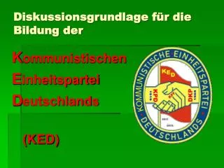 diskussionsgrundlage f r die bildung der